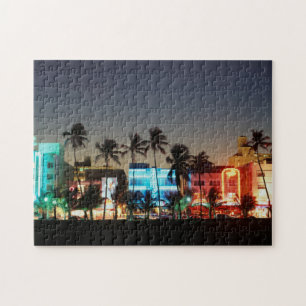 Puzzle États-Unis, Floride, Miami Beach, Ocean Drive, Art