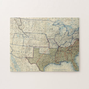 Puzzle États-Unis Juin 1864