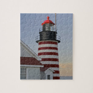 Puzzle États-Unis, Maine, Lubec. Le phare de West Quoddy