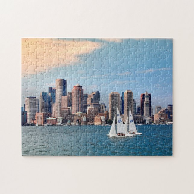 Puzzle États-Unis, Massachusetts. Skyline du front de mer (Horizontal)