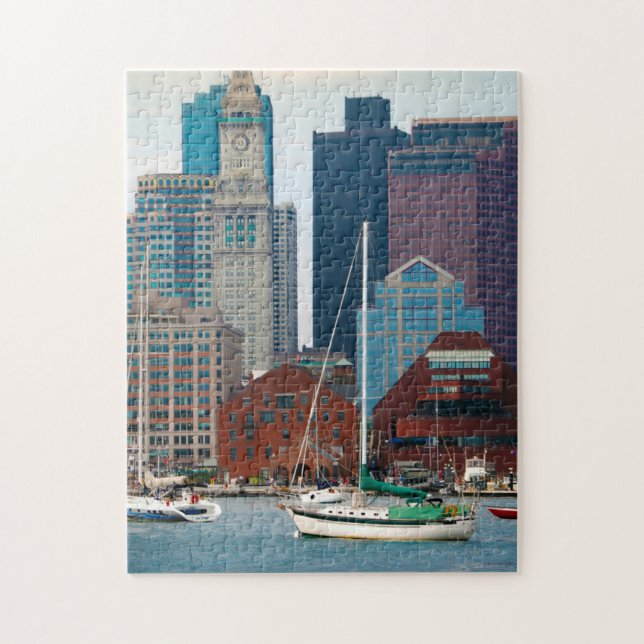 Puzzle États-Unis, Massachusetts. Skyline du front de mer (Vertical)