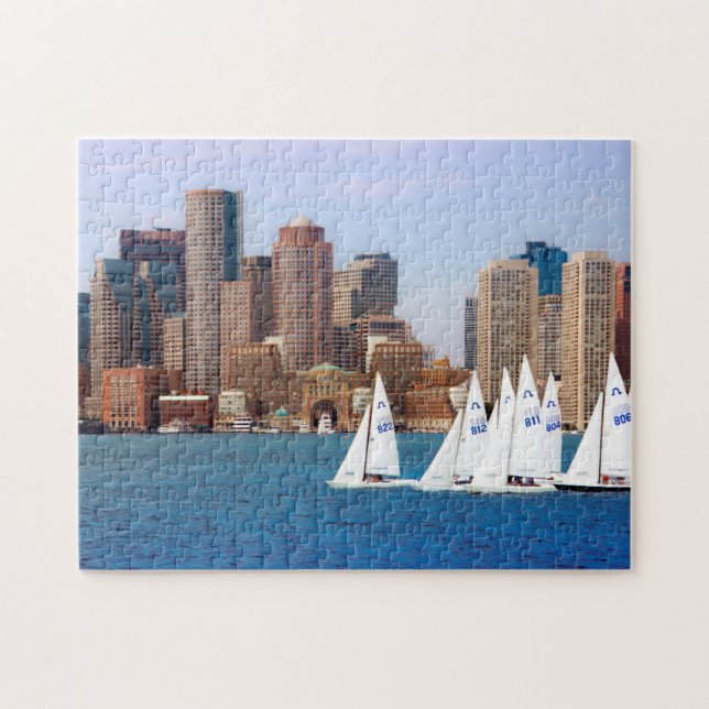 Puzzle États-Unis, Massachusetts. Skyline du front de mer (Horizontal)