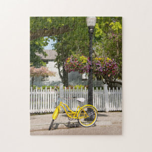 Puzzle États-Unis, Michigan, Mackinac Island. Vélo jaune