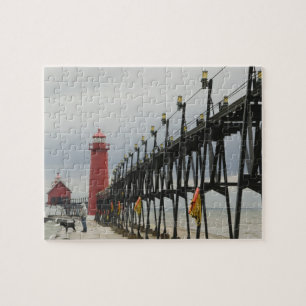 Puzzle États-Unis, Michigan, rive du lac Michigan, Grand