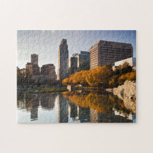 Puzzle États-Unis, Nebraska, Omaha, Gene Leahy Mall, Skyl