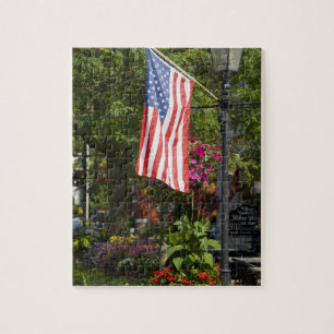 Puzzle États-Unis, New York, Lewiston. Drapeau américain