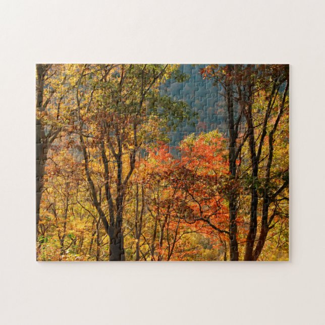 Puzzle États-Unis, Tennessee. Feuillage d'automne (Horizontal)