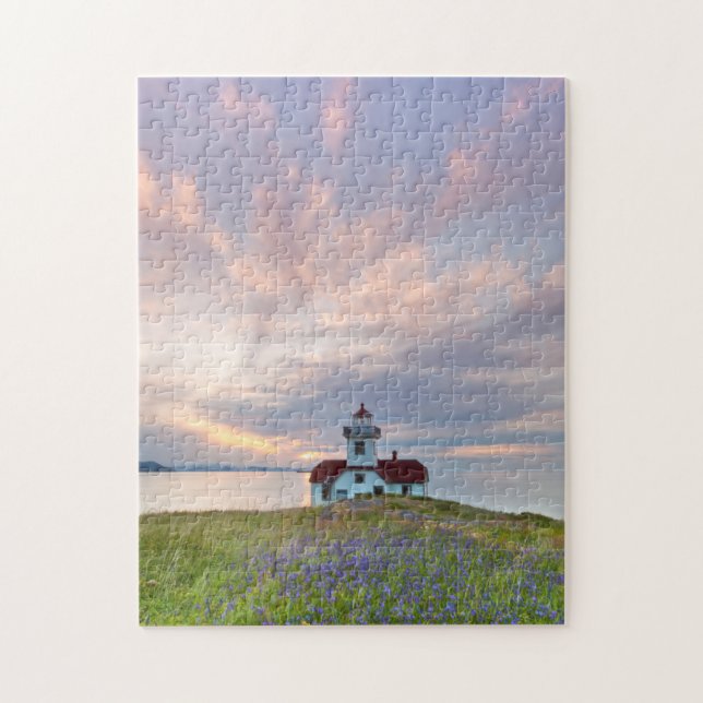 Puzzle États-Unis, Washington, îles San Juan. Coucher de  (Vertical)