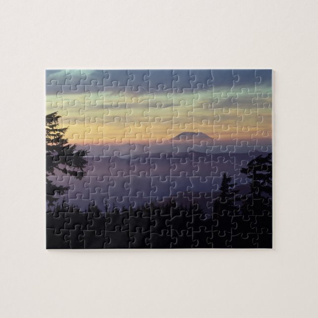 Puzzle États-Unis, Washington. Mont St. Helens vu à trave (Horizontal)
