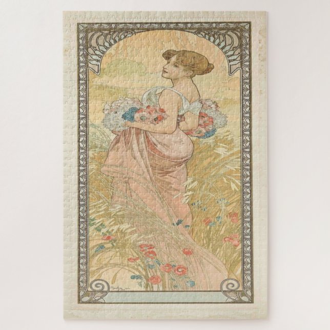 Puzzle Été 1900 : Un Art Nouveau de Mucha (Vertical)
