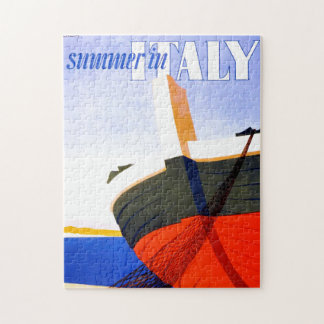 Puzzle Été en Italie Illustration Vintage voyage