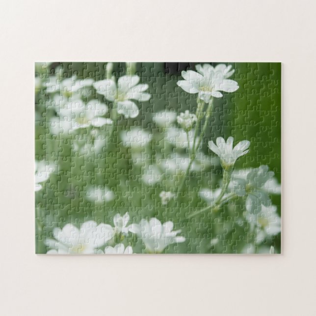 Puzzle été fleurs de jardin blanches (Horizontal)