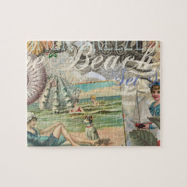 Puzzle été plage vintage pieuvre antique voile (Horizontal)