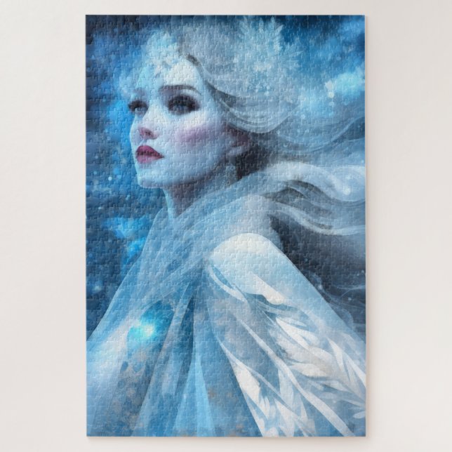 Puzzle Ethereal Frozen Neige Queen Imaginaire Art (Vertical)