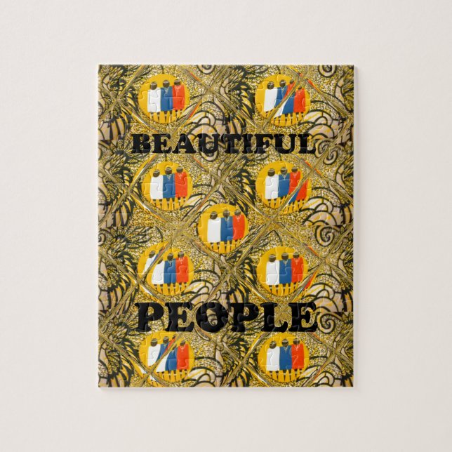 Puzzle Ethnic African Art Design Imprimer : Beautiful Peo (Vertical)