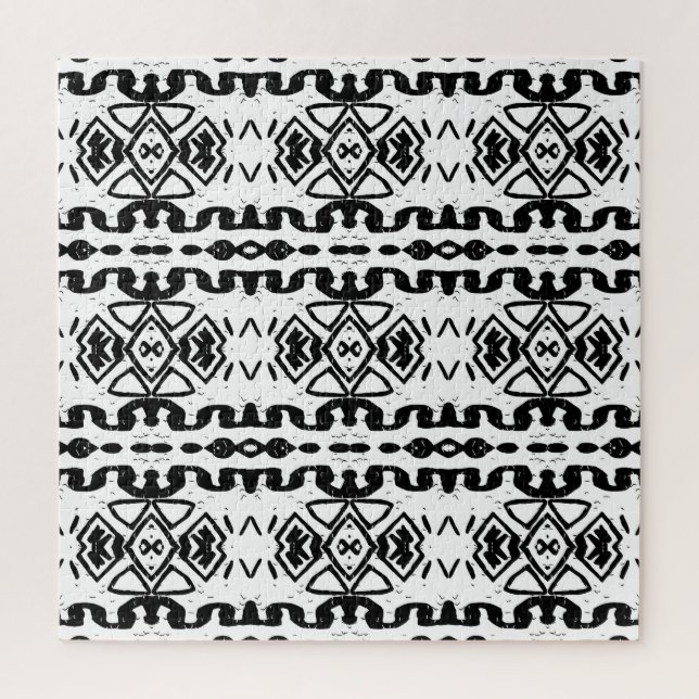 Puzzle Ethnic Aztec, Motif Vintage à rayures. (Vertical)