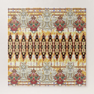 Puzzle Ethnic Mughal : motif numérique floral