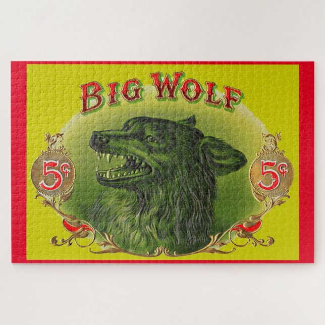 Puzzle Étiquette à cigares Big Wolf (Horizontal)