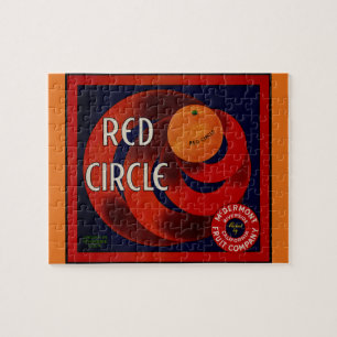 Puzzle Étiquette de caisse de fruits vintage Art Orange C