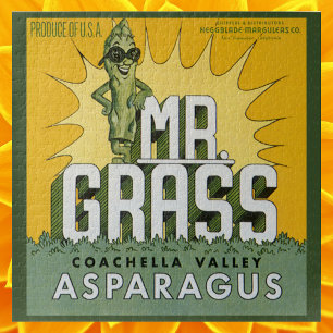Puzzle Étiquette de caisse de fruits vintage Mr. Grass As