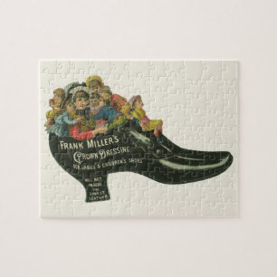 Puzzle Étiquette de produit vintage, Frank Miller's Shoe