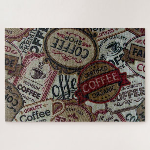 Puzzle Étiquettes vintages de café