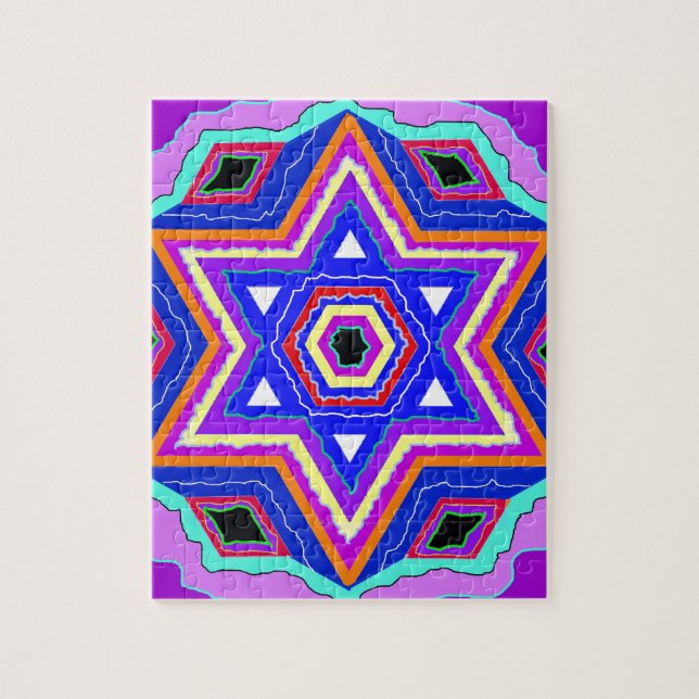 Puzzle Étoile de David juive (Vertical)