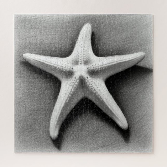 Puzzle Étoile de mer noir et blanc (Vertical)