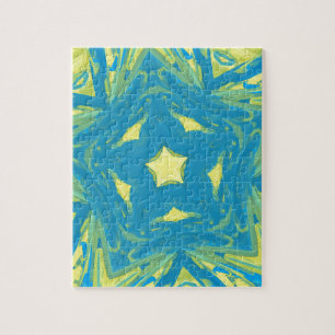 Puzzle Étoiles bleues et jaunes