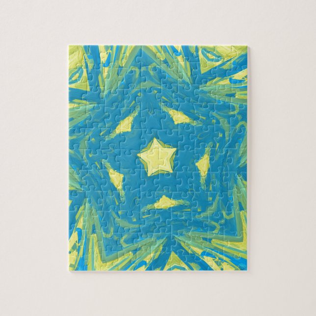 Puzzle Étoiles bleues et jaunes (Vertical)