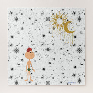 Puzzle étoiles de lune de soleil