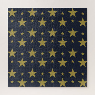 Puzzle Etoiles d'or sur bleu marine - Élégant et intempor