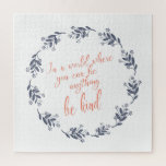 Puzzle Être un texte dans une jolie couronne florale<br><div class="desc">Être un texte dans un joli puzzle de couronne florale</div>