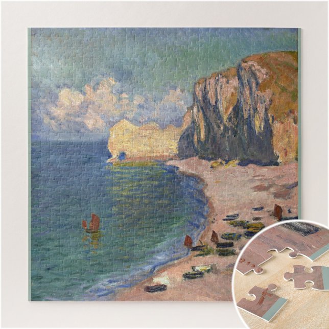 Puzzle Étretat, The Beach and the Falaise d’Amont, Monet  (Créateur téléchargé)