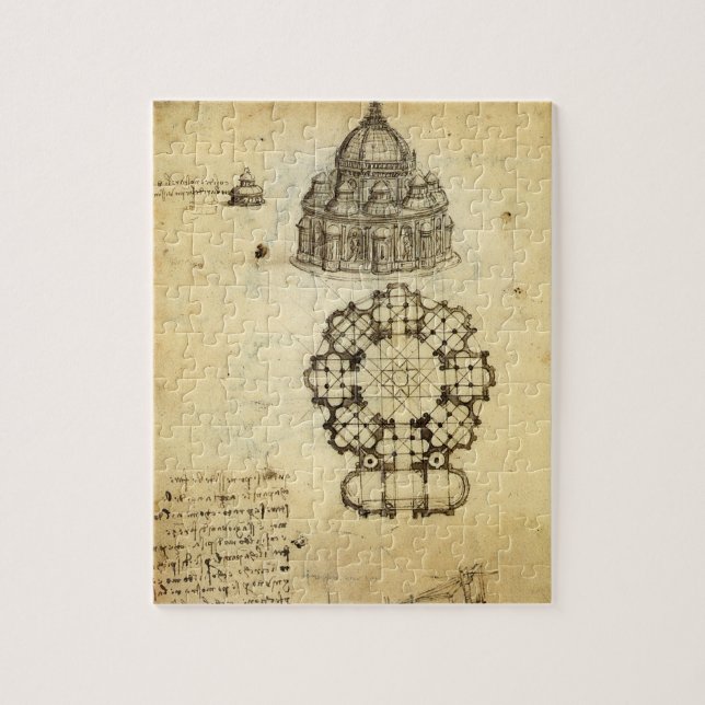 Puzzle Étude de cathédrale architecturale de Léonard de V (Vertical)