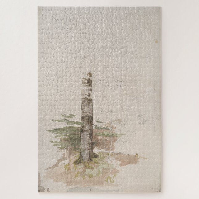 Puzzle Étude de l'intérieur d'une forêt de conifères (Vertical)
