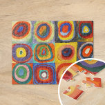 Puzzle Étude des couleurs | Wassily Kandinsky<br><div class="desc">Belle peinture intitulée Color Study,  Carrés avec cercles concentrés (1913) par l'artiste russe Wassily Kandinsky. L'oeuvre originale est une étude abstraite colorée réalisée avec de l'aquarelle,  de la gouache et de la crayon sur papier. Utilisez les outils de conception pour ajouter du texte personnalisé ou personnaliser l'image.</div>