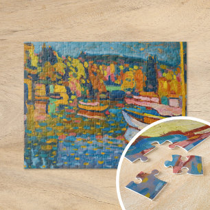 Puzzle Étude pour paysage d'automne avec bateaux   Kandin