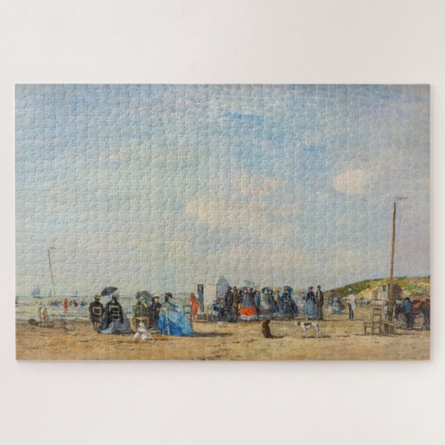 Puzzle Eugene Boudin - Rassemblement sur la plage (Horizontal)