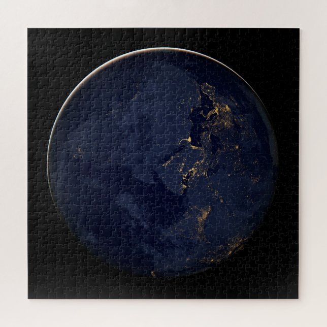 Puzzle Europe, Afrique et Moyen-Orient Lumières De La Vil (Horizontal)