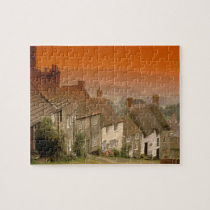 Puzzle Europe, Angleterre, Dorset, Shaftesbury. Colline d
