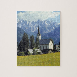 Puzzle Europe, Autriche, Gosau. La flèche de l'église