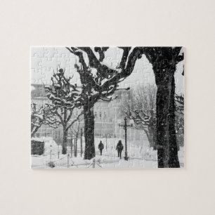 Puzzle Europe, Autriche, Salzbourg. Hiver,