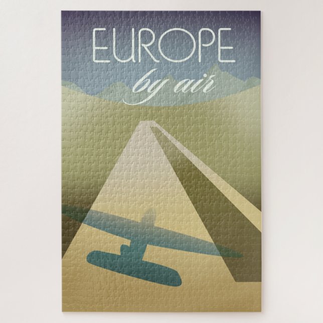 Puzzle Europe By Air Magnet (Vertical)