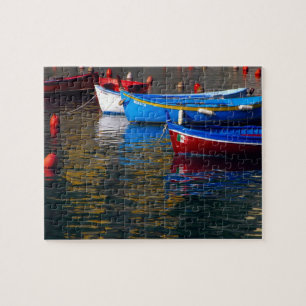 Puzzle Europe, Italie, Cinque Terry, bateaux à Vernazza
