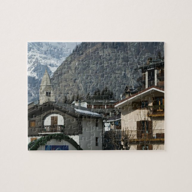 Puzzle Europe, Italie, Vallée d'Aoste, COURMAYEUR: Ville (Horizontal)