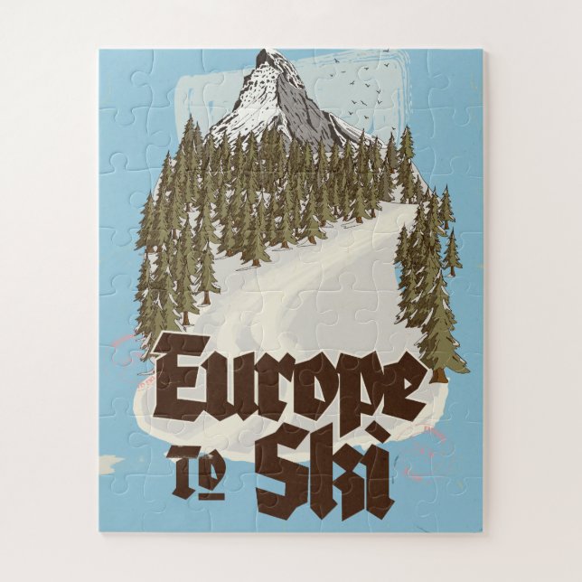 Puzzle Europe Pour Skier (Vertical)