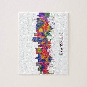 Puzzle Evansville Indiana Skyline