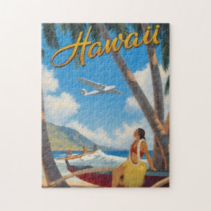 Puzzle Évasion Aloha de la fille Hula Hawaïenne vintage P