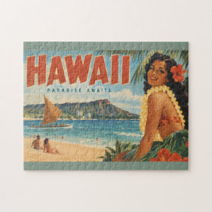 Puzzle Évasion d'Alloha de fille de hula hawaïenne vintag